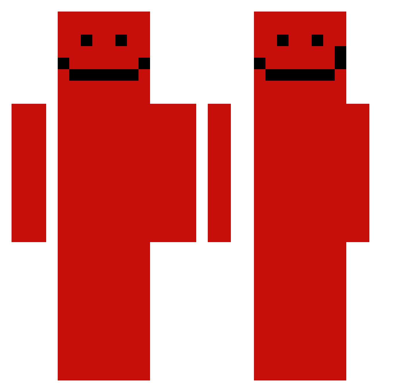 Strival Minecraft skin, front and back view