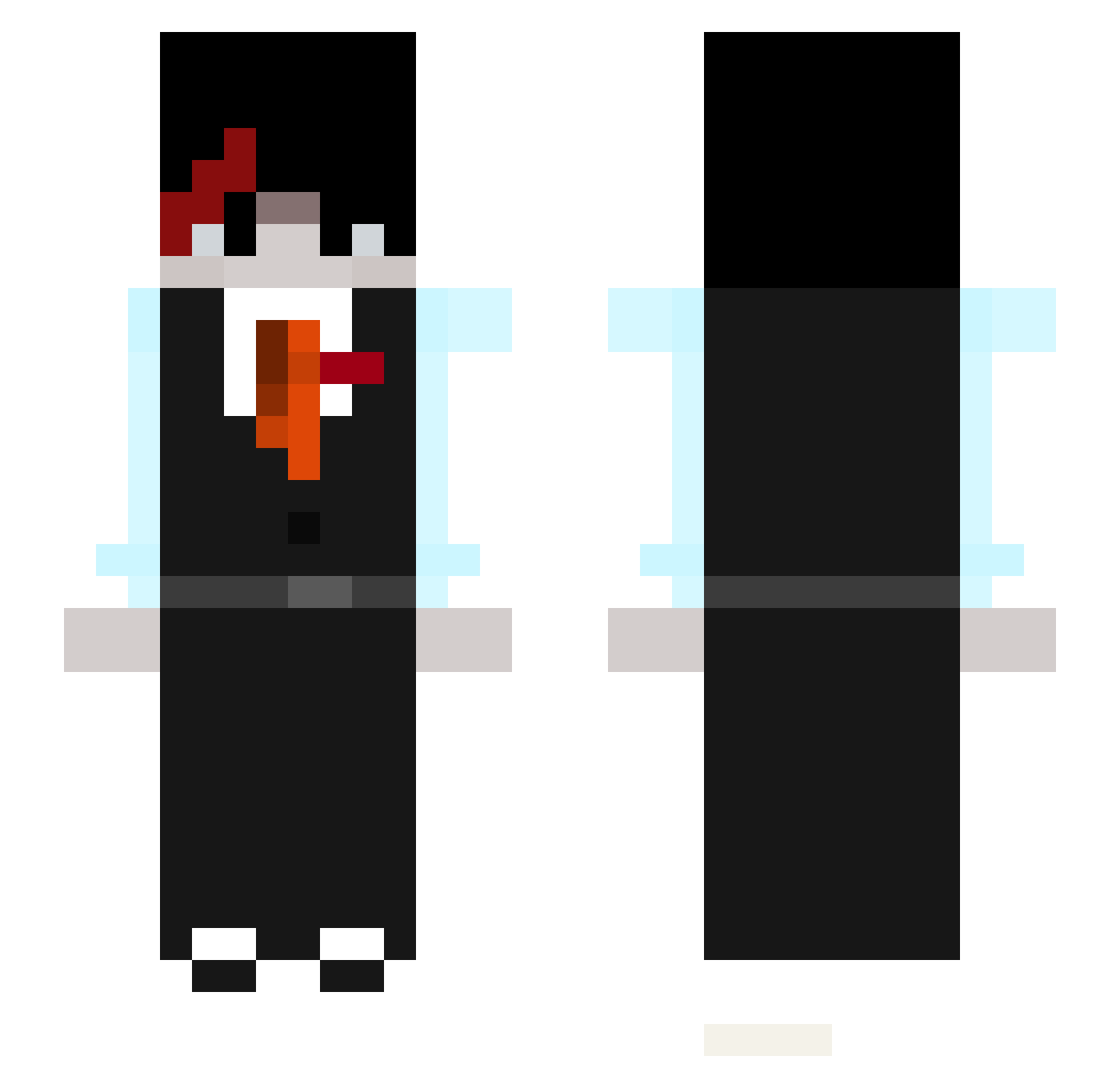 Zal_KkiRook Minecraft skin, front and back view