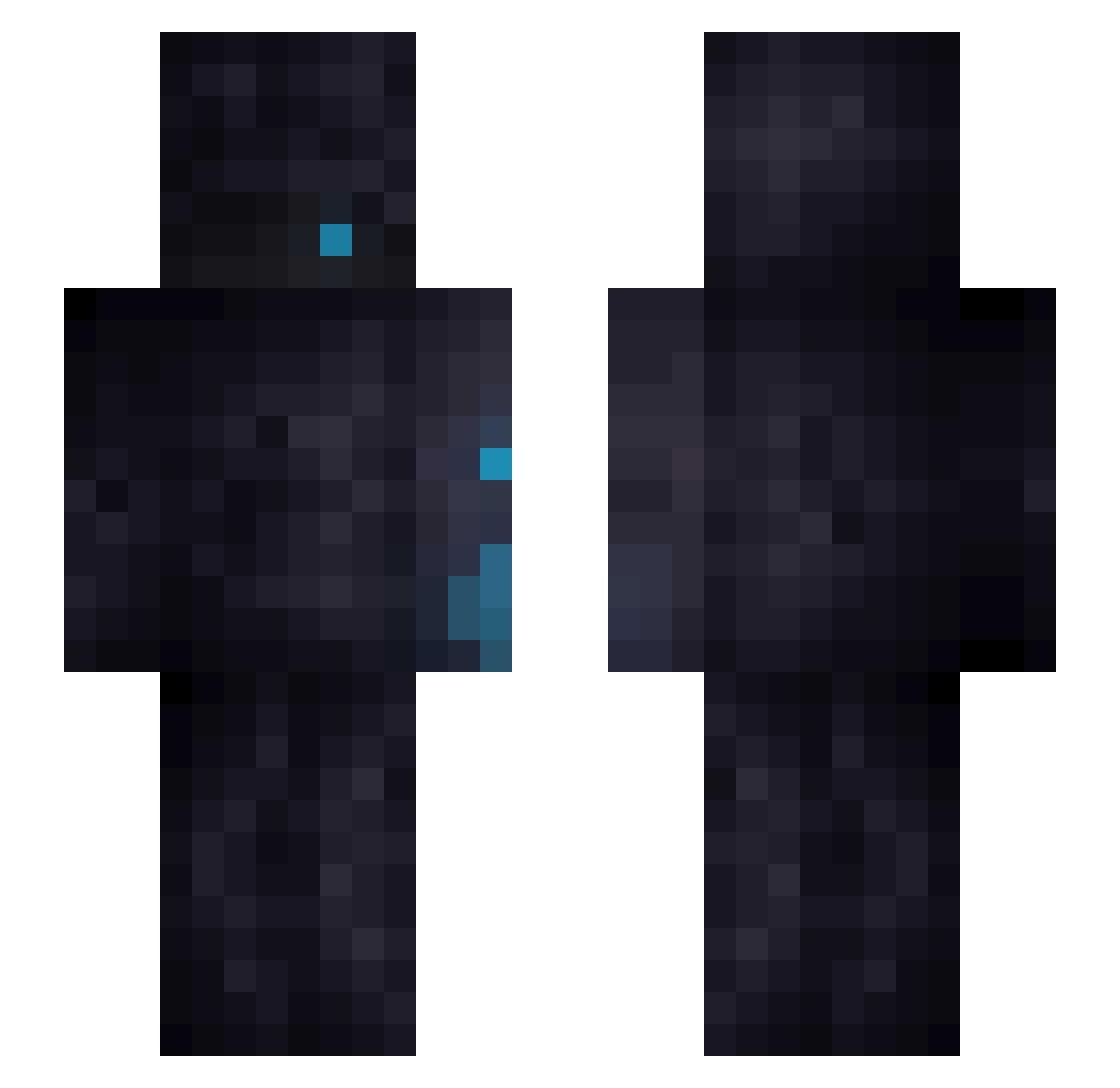 Weahe Minecraft skin, front and back view