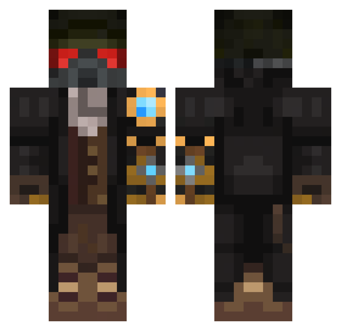 Sandro_18 Minecraft skin, front and back view