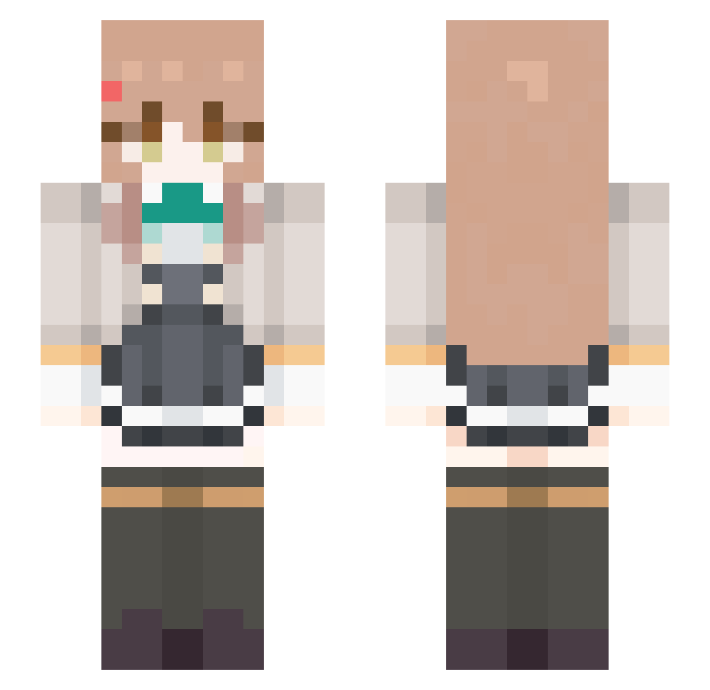 Orca_a Minecraft skin, front and back view