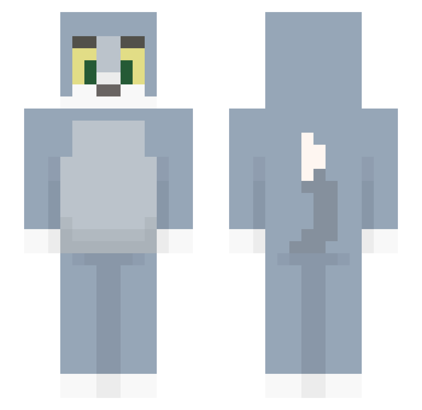 J_wonE Minecraft skin, front and back view