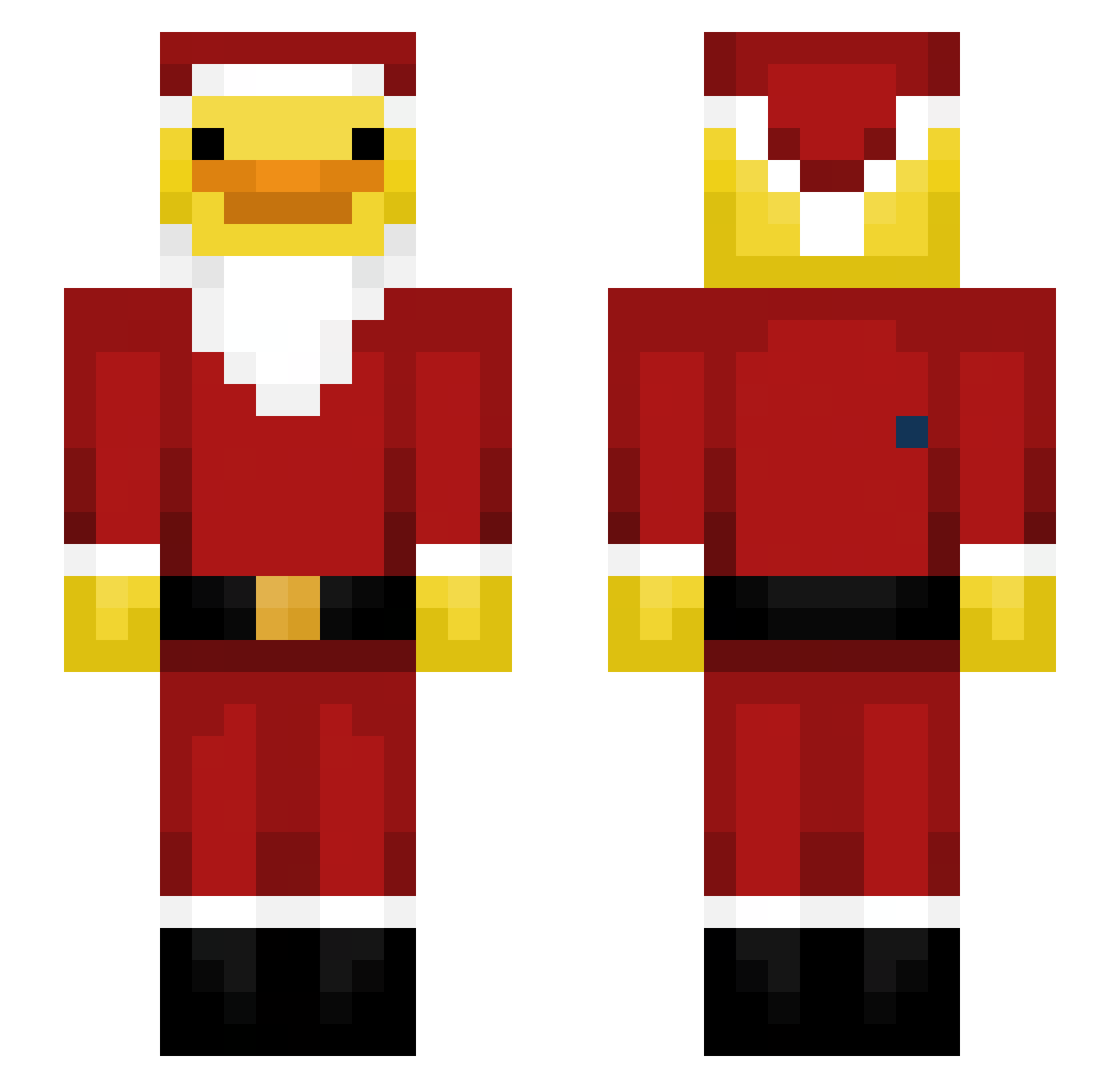 urlocaleggchef Minecraft skin, front and back view