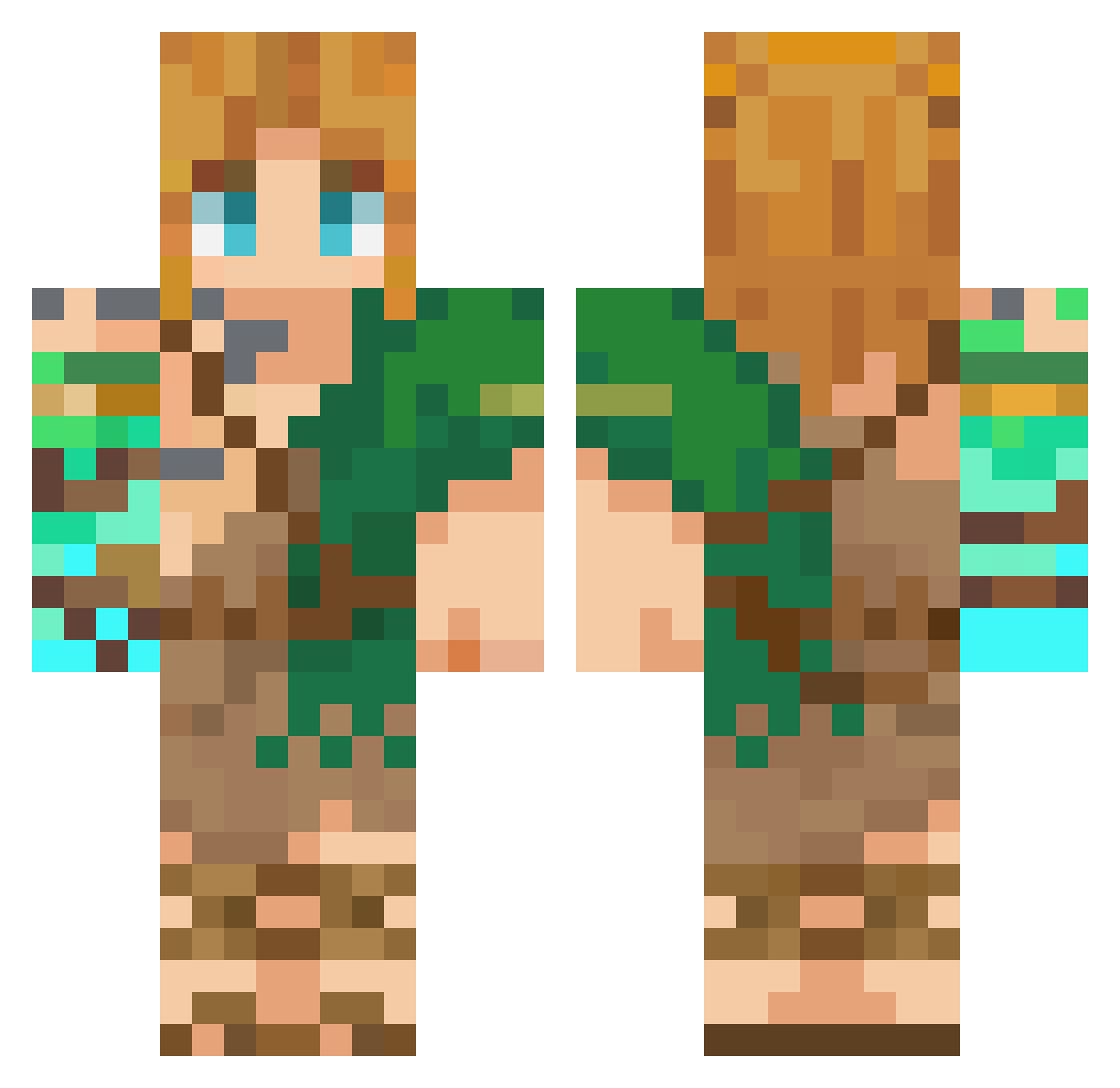 ninja_squirrel97 Minecraft skin, front and back view