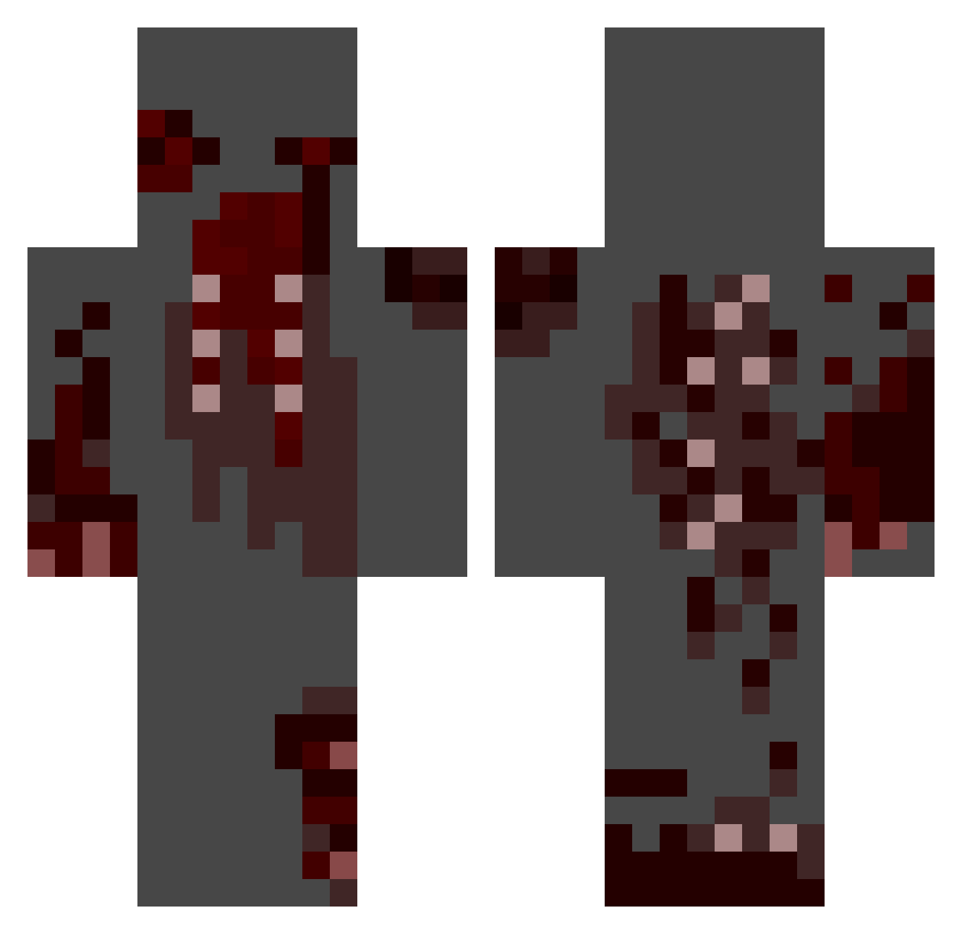 Iz_snow Minecraft skin, front and back view