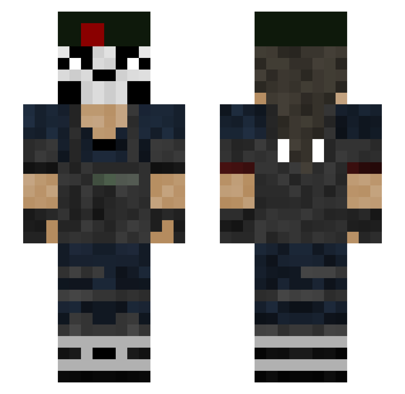 mannyyy9 Minecraft skin, front and back view