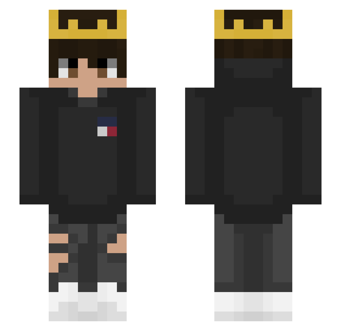 BigC0ck2001 Minecraft skin, front and back view