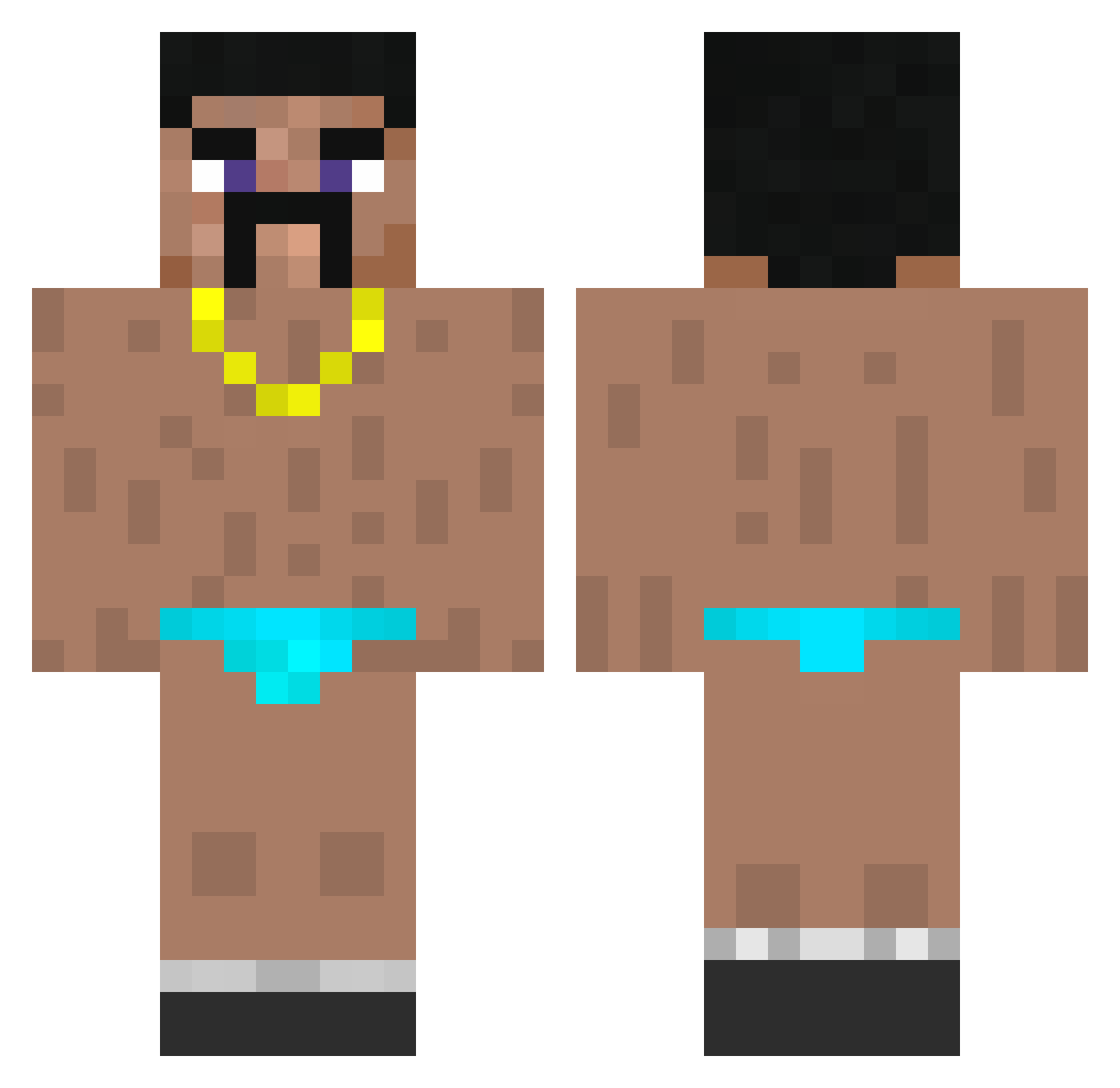 CLo Minecraft skin, front and back view