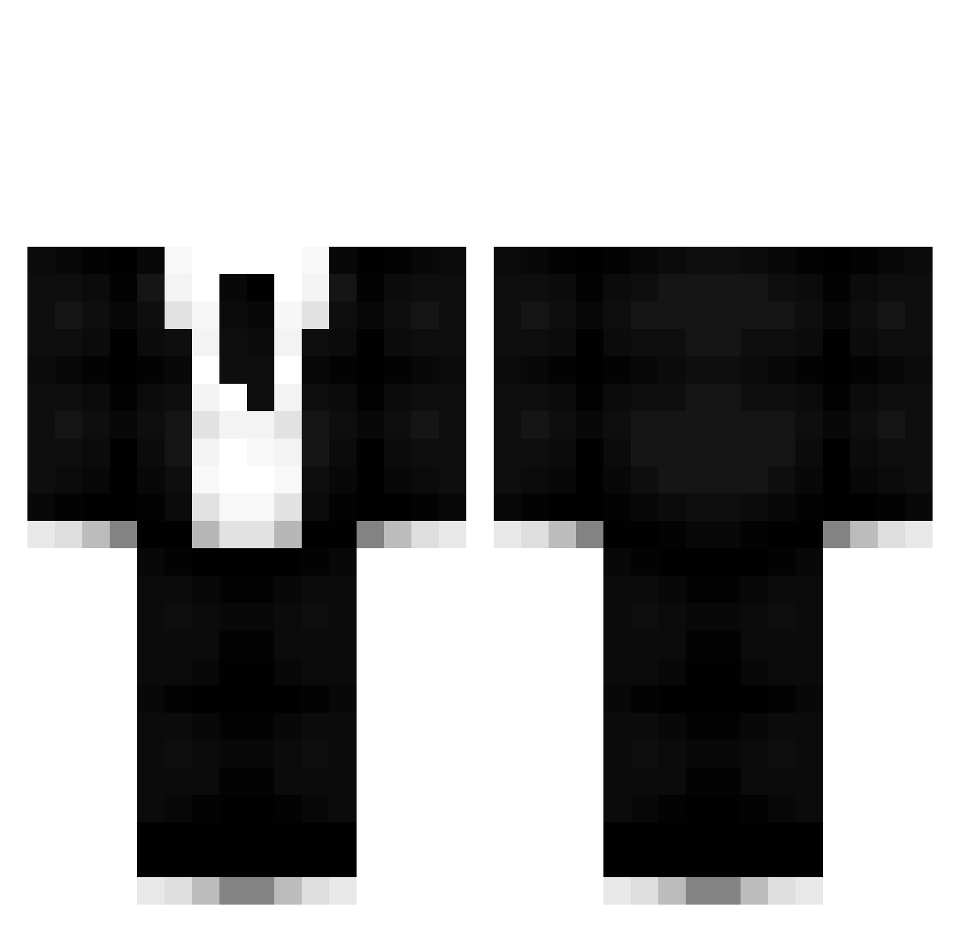 Dqrc Minecraft skin, front and back view