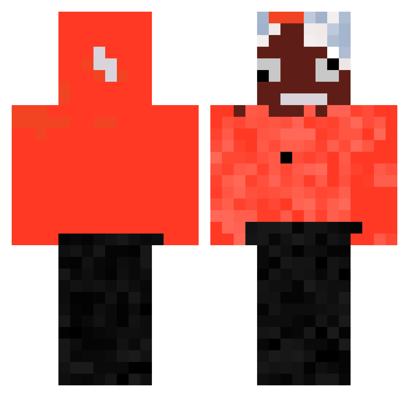 TuulenpoikaNoNo Minecraft skin, front and back view