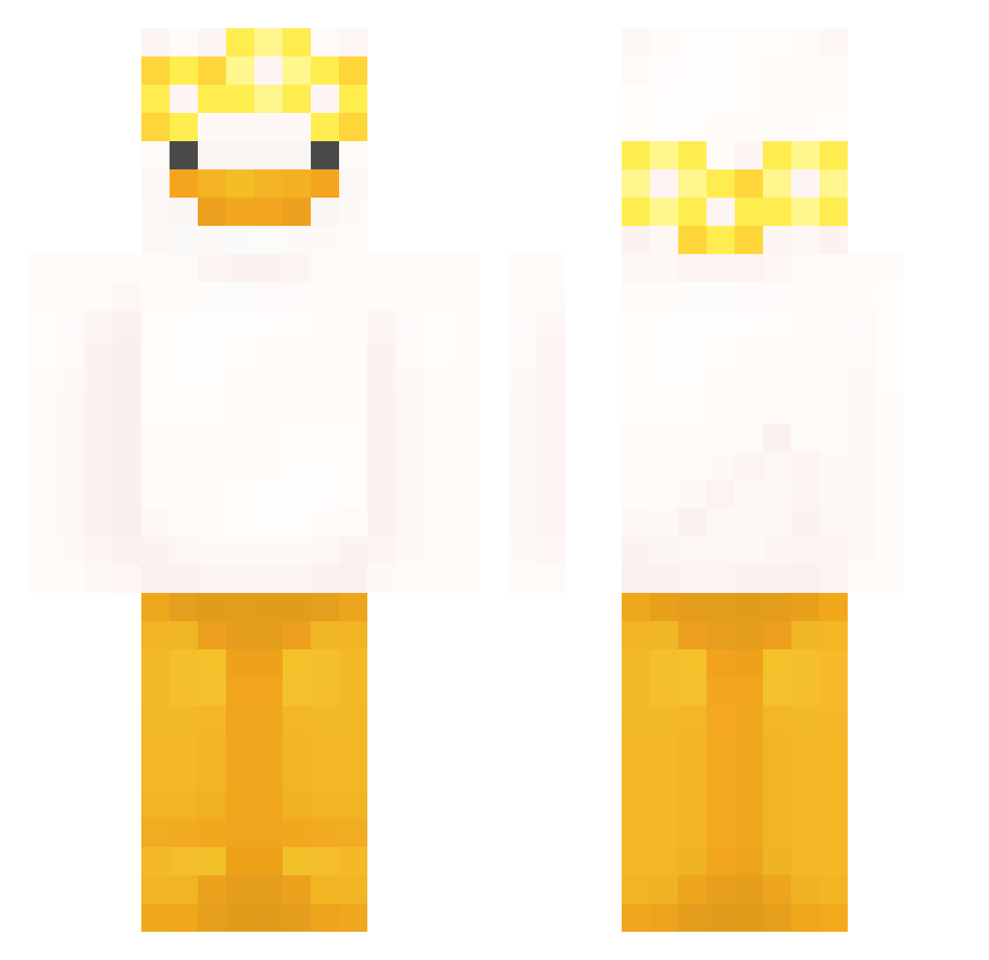 R_L0ST Minecraft skin, front and back view