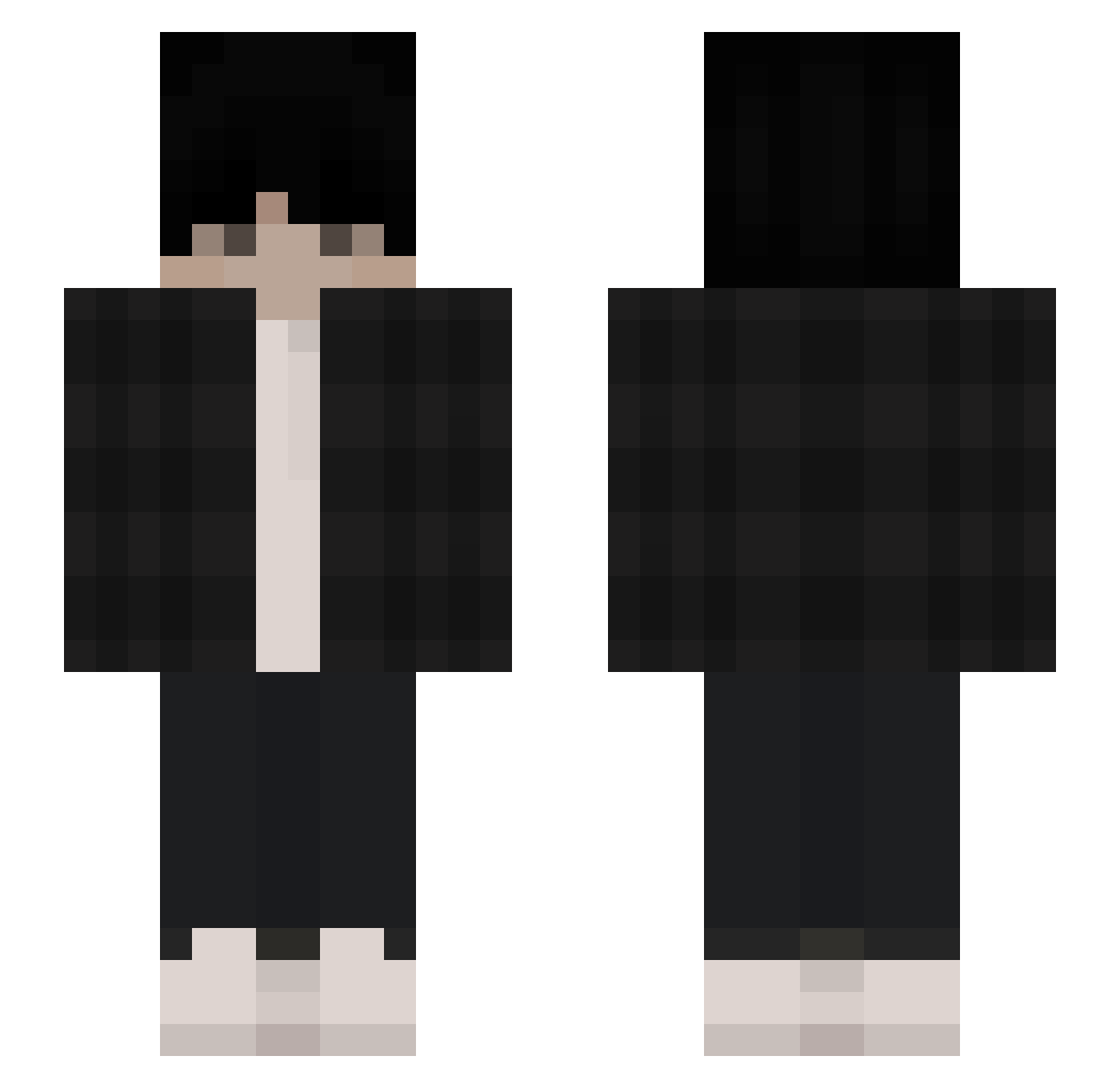 salvatixn Minecraft skin, front and back view