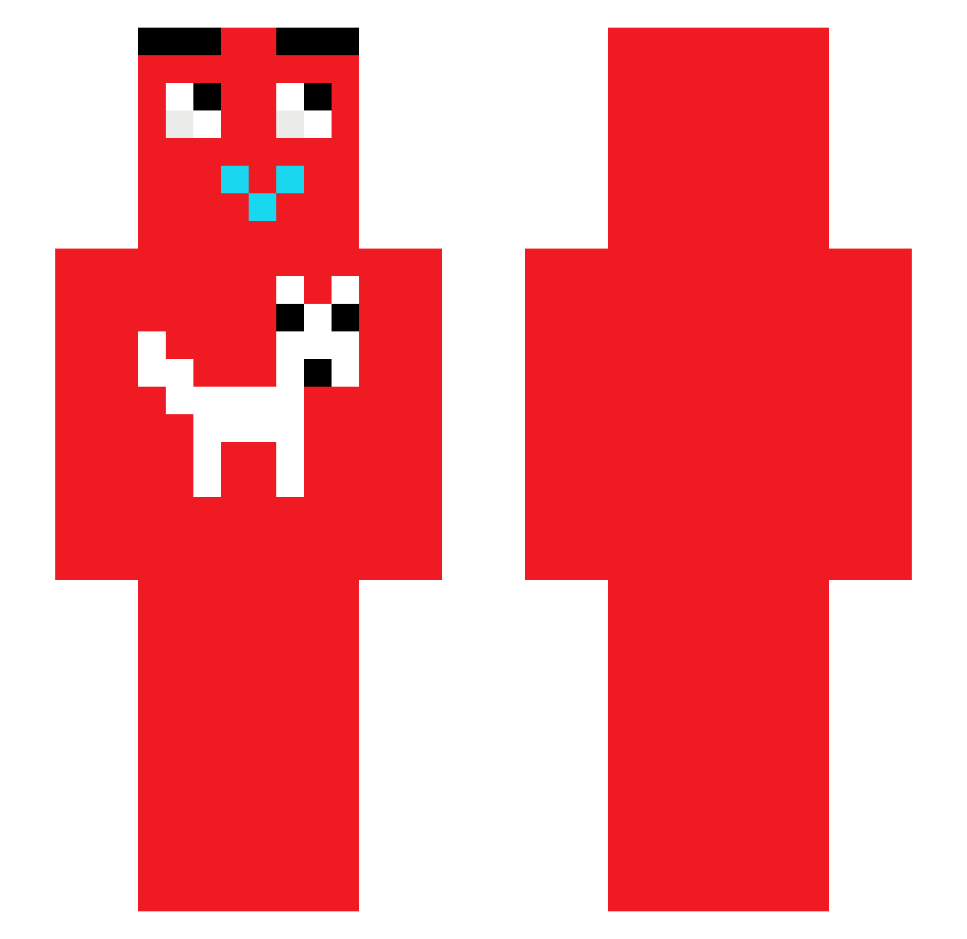 RarefiedGecko57 Minecraft skin, front and back view