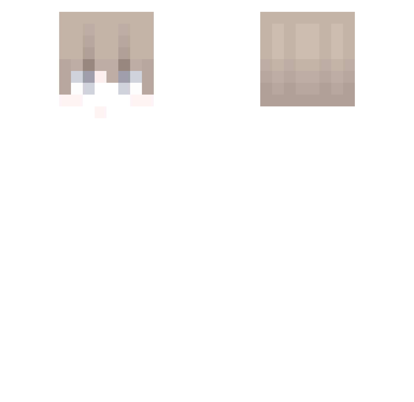 sdxr Minecraft skin, front and back view