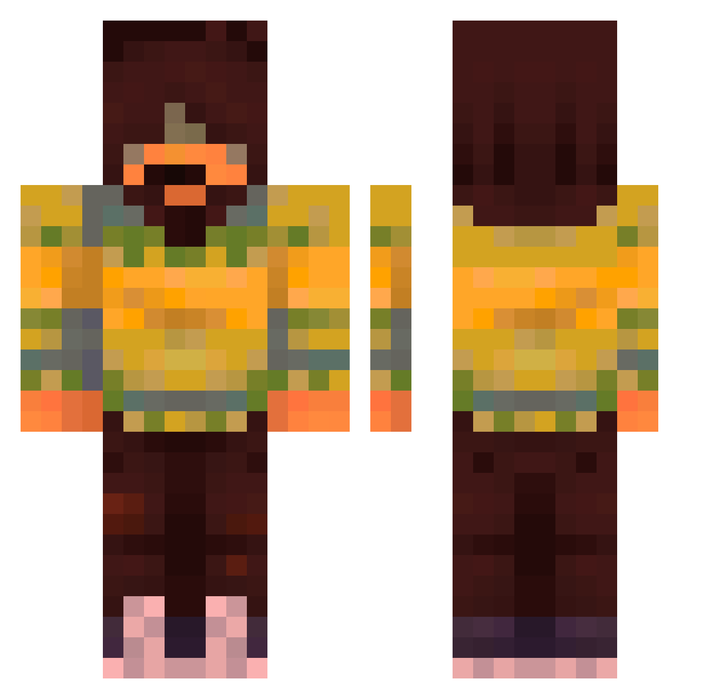 Murray2022 Minecraft skin, front and back view