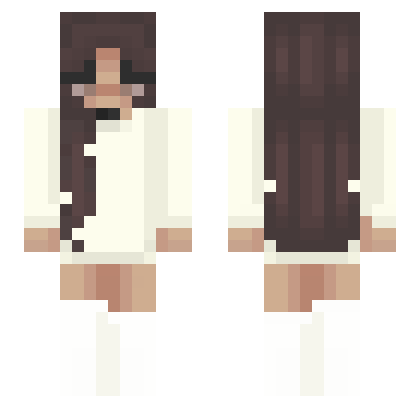 lookingforicey Minecraft skin, front and back view