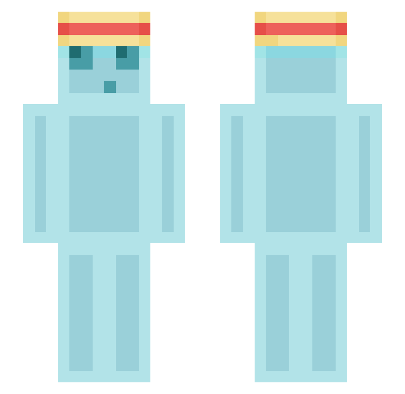 The_Visio Minecraft skin, front and back view