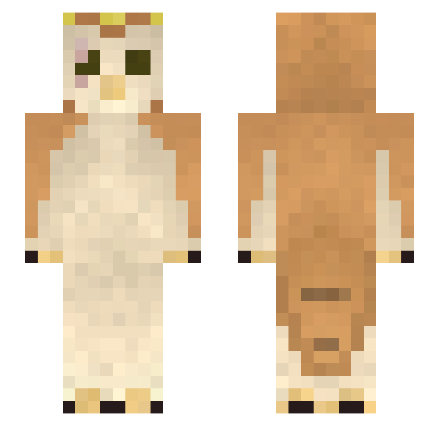 ItzzNox_ Minecraft skin, front and back view