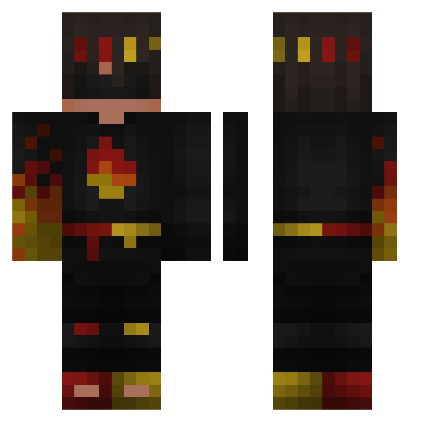 Dragonthijs Minecraft skin, front and back view