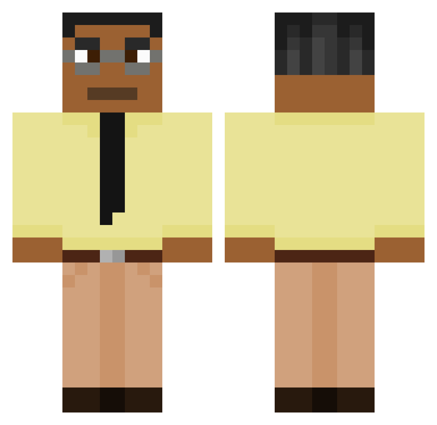 BRAKKIES Minecraft skin, front and back view