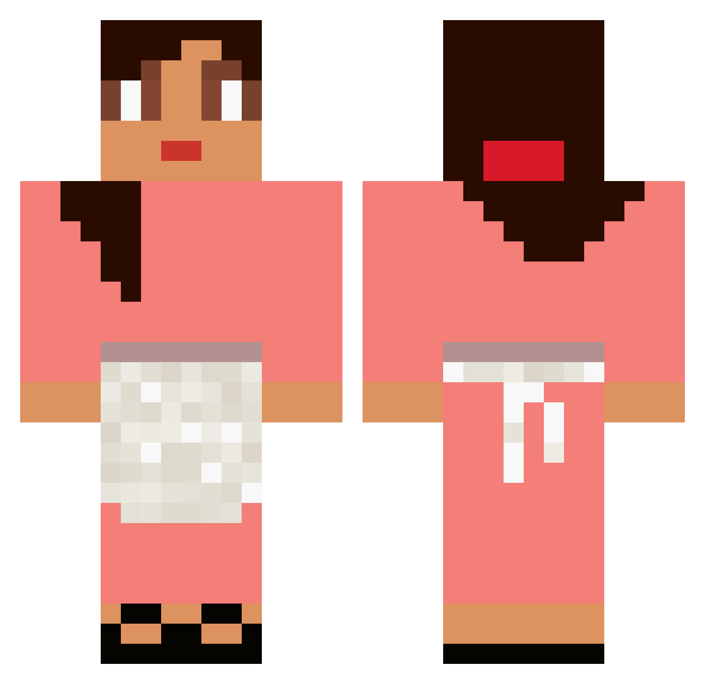 0____03 Minecraft skin, front and back view
