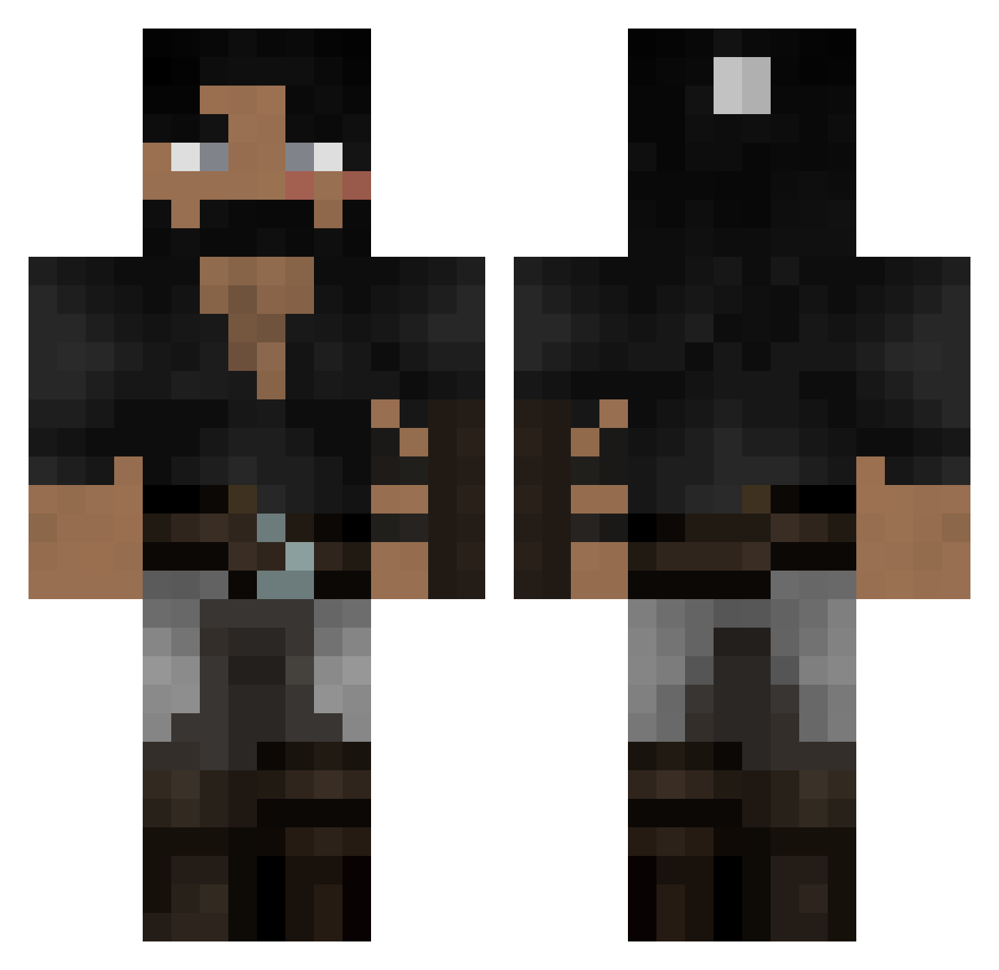 to_ja_rort Minecraft skin, front and back view