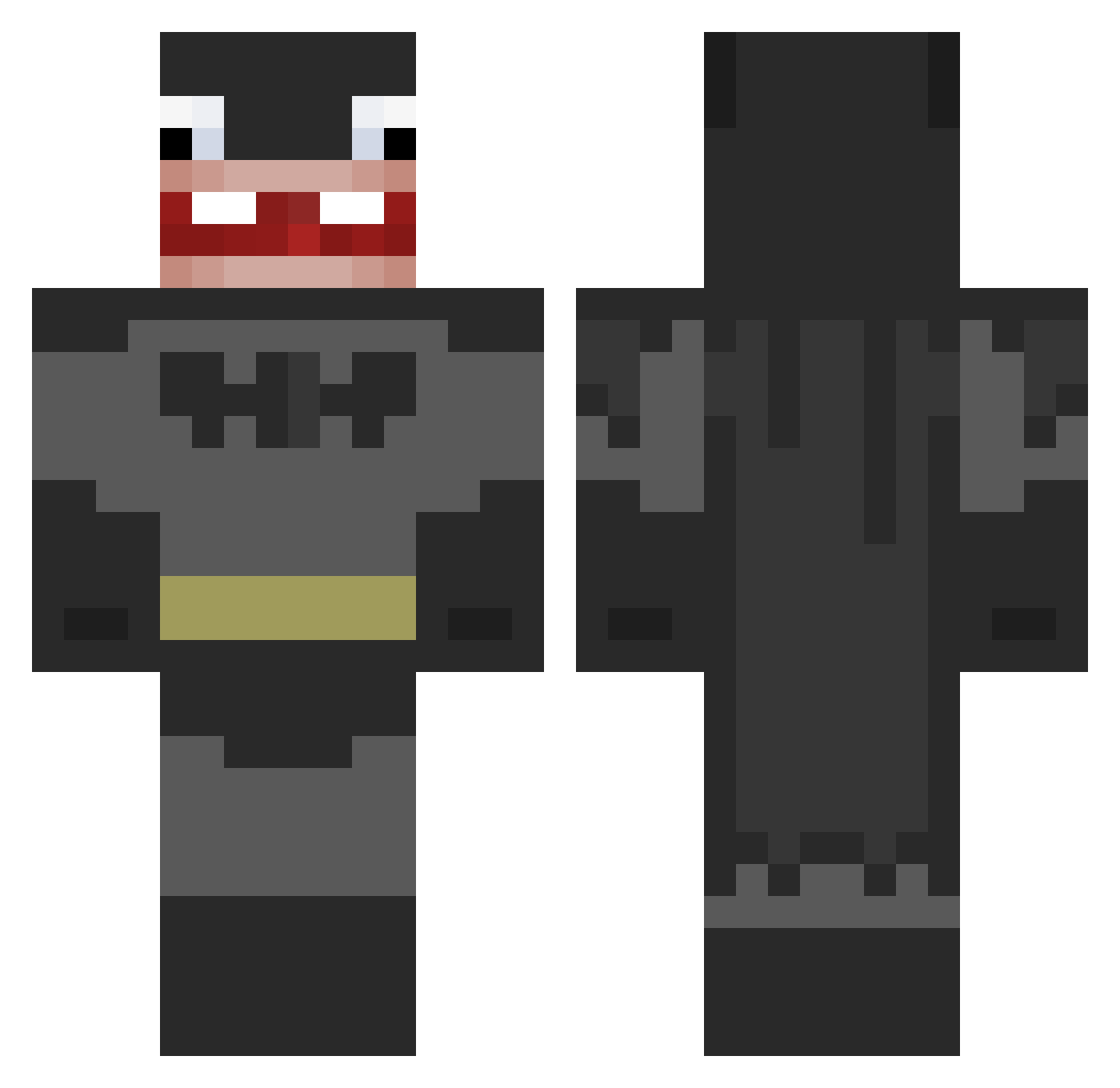 Ploseczek Minecraft skin, front and back view