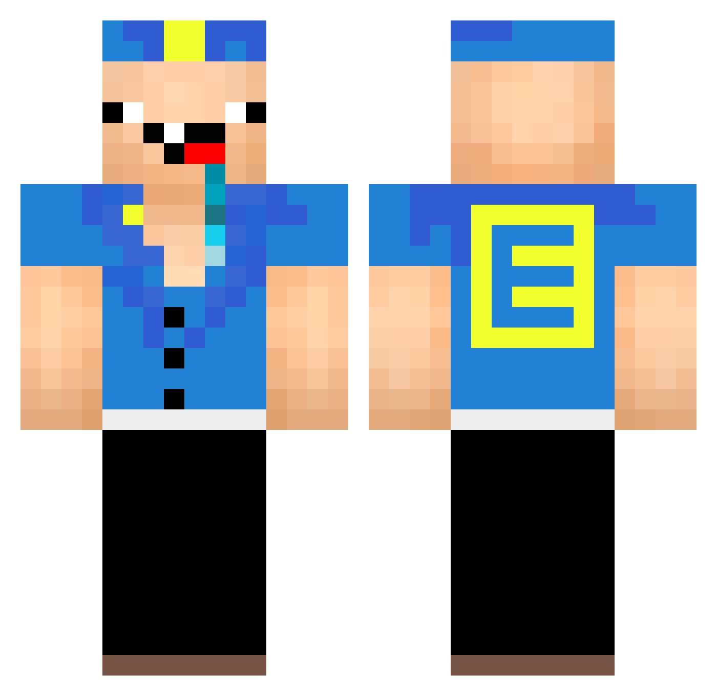 Franziskus08155 Minecraft skin, front and back view