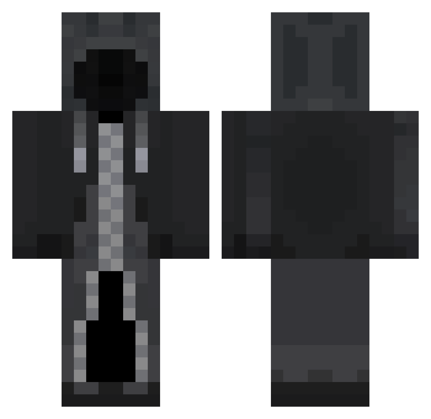 Scattar Minecraft skin, front and back view