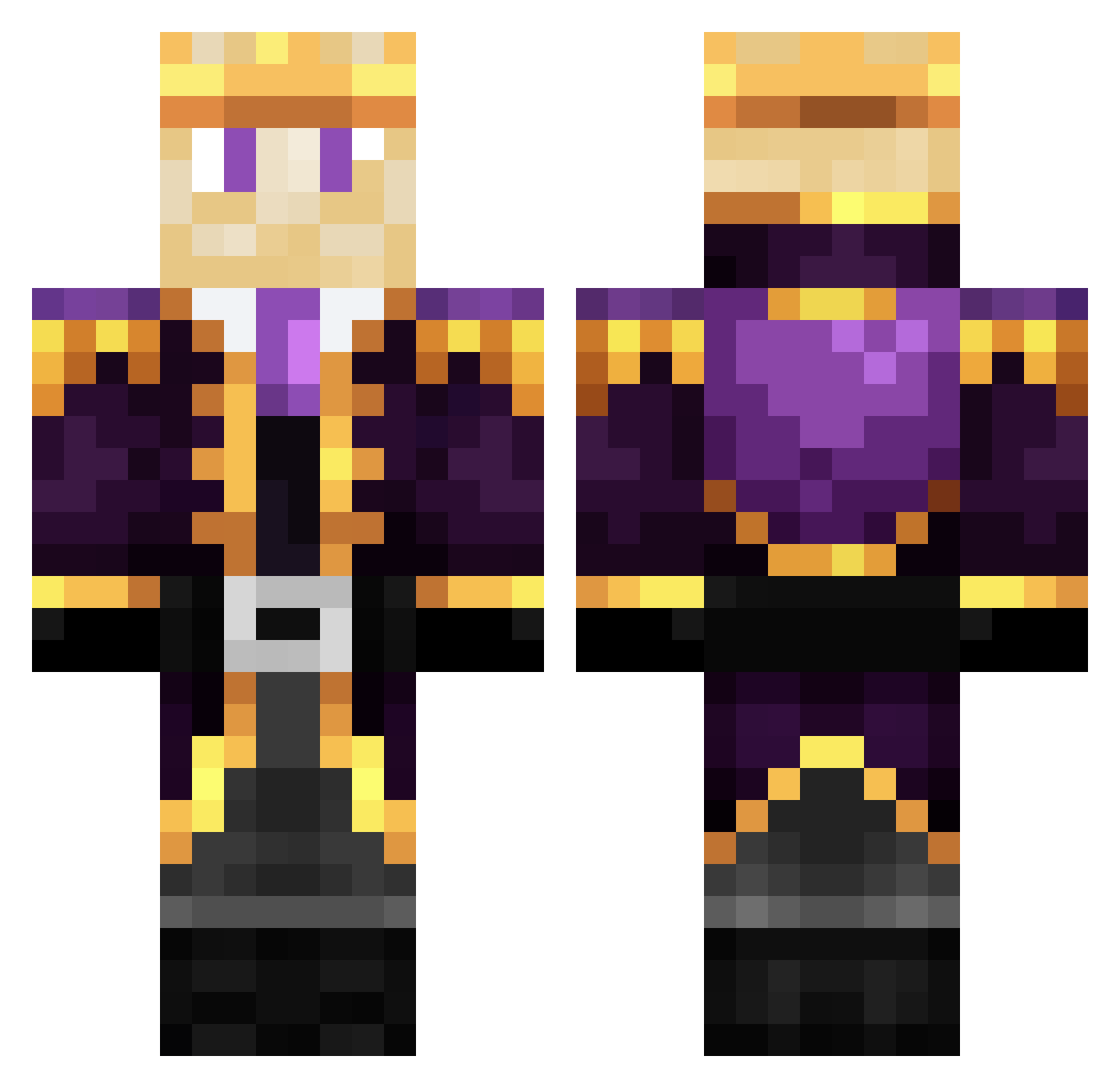 thenathis Minecraft skin, front and back view
