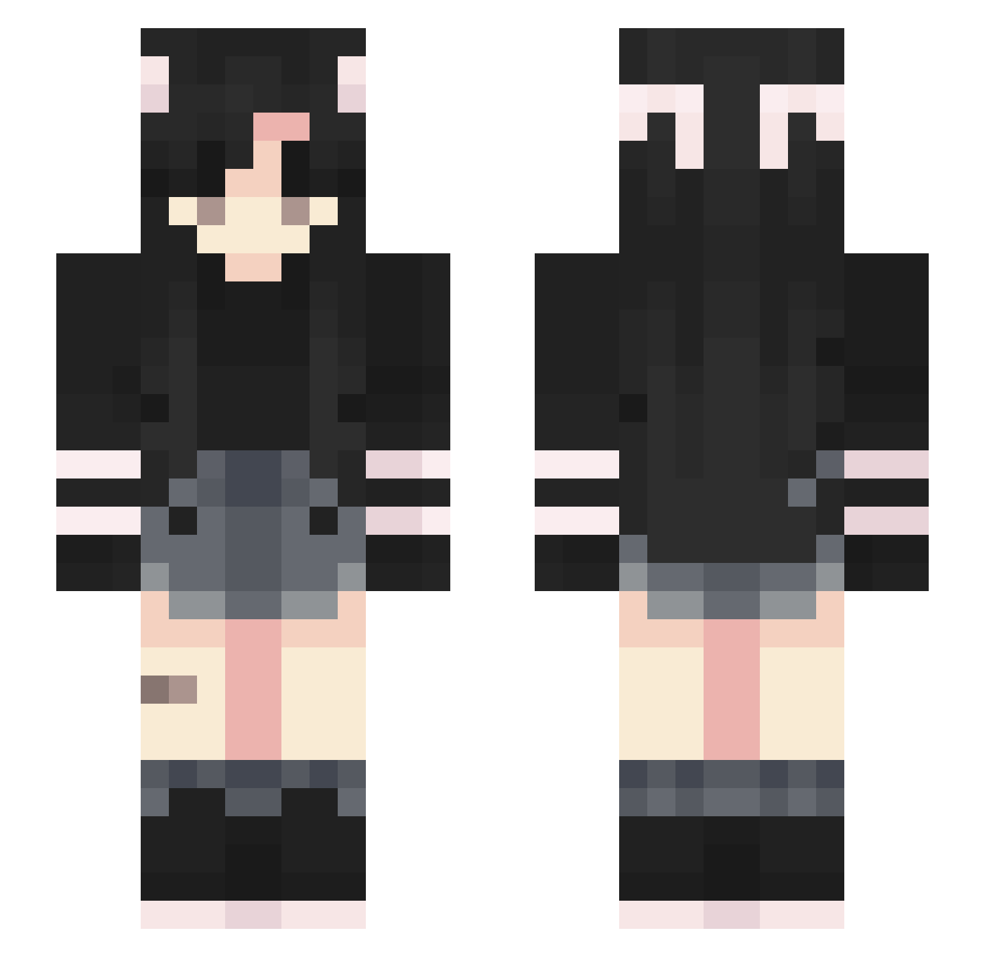 TheMonke52 Minecraft skin, front and back view