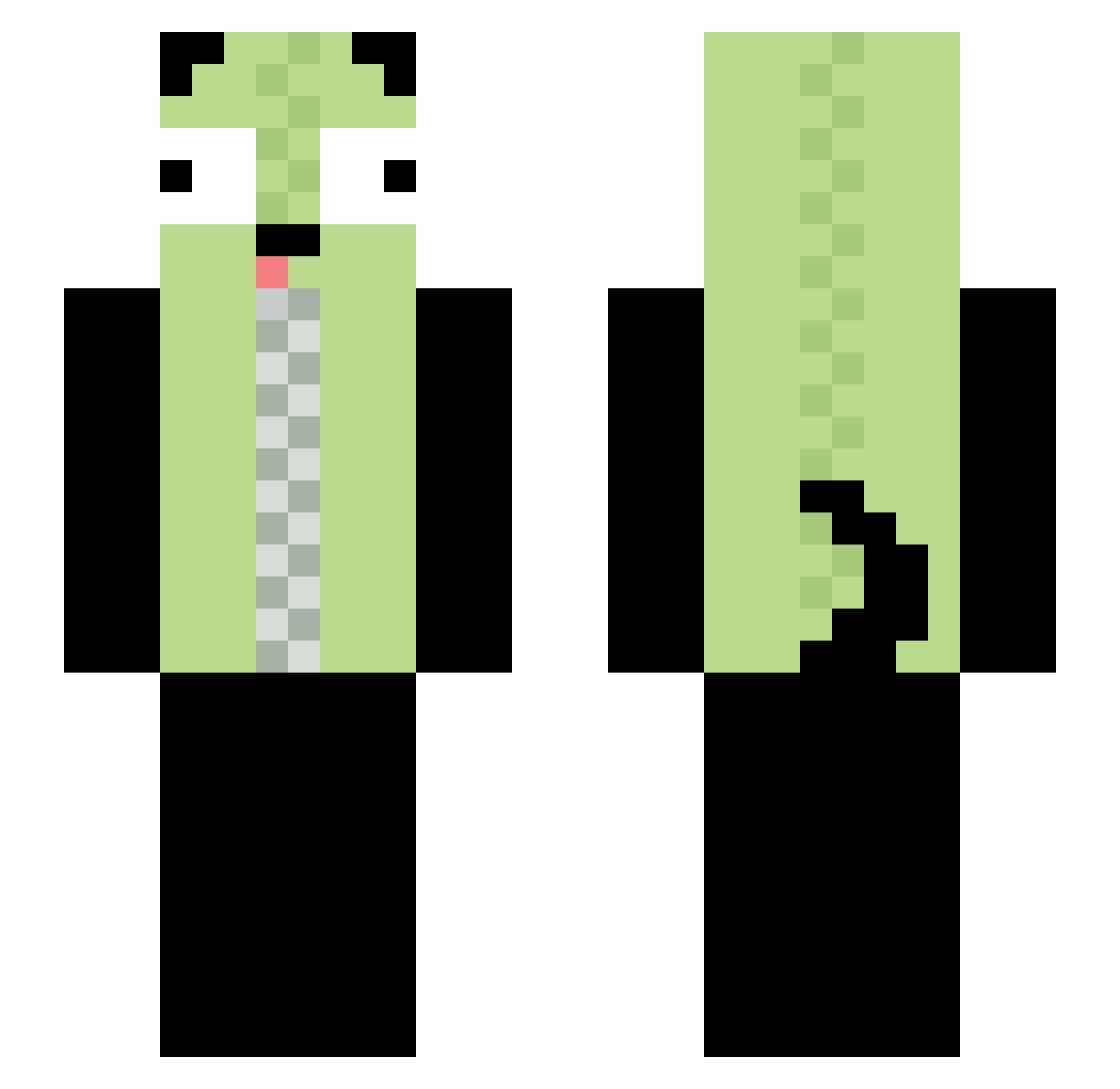 Cloe Minecraft skin, front and back view