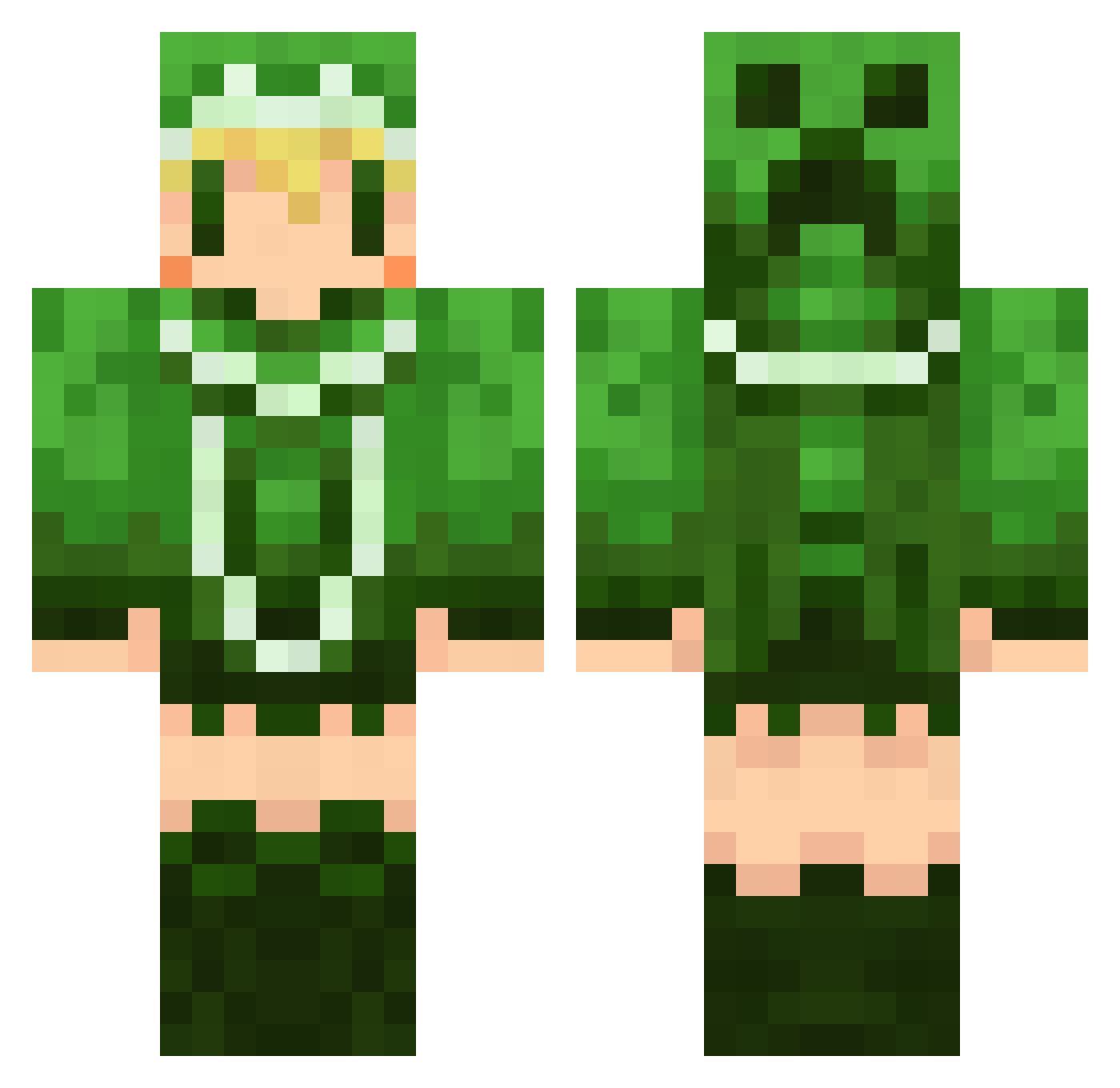 chogoxxx Minecraft skin, front and back view