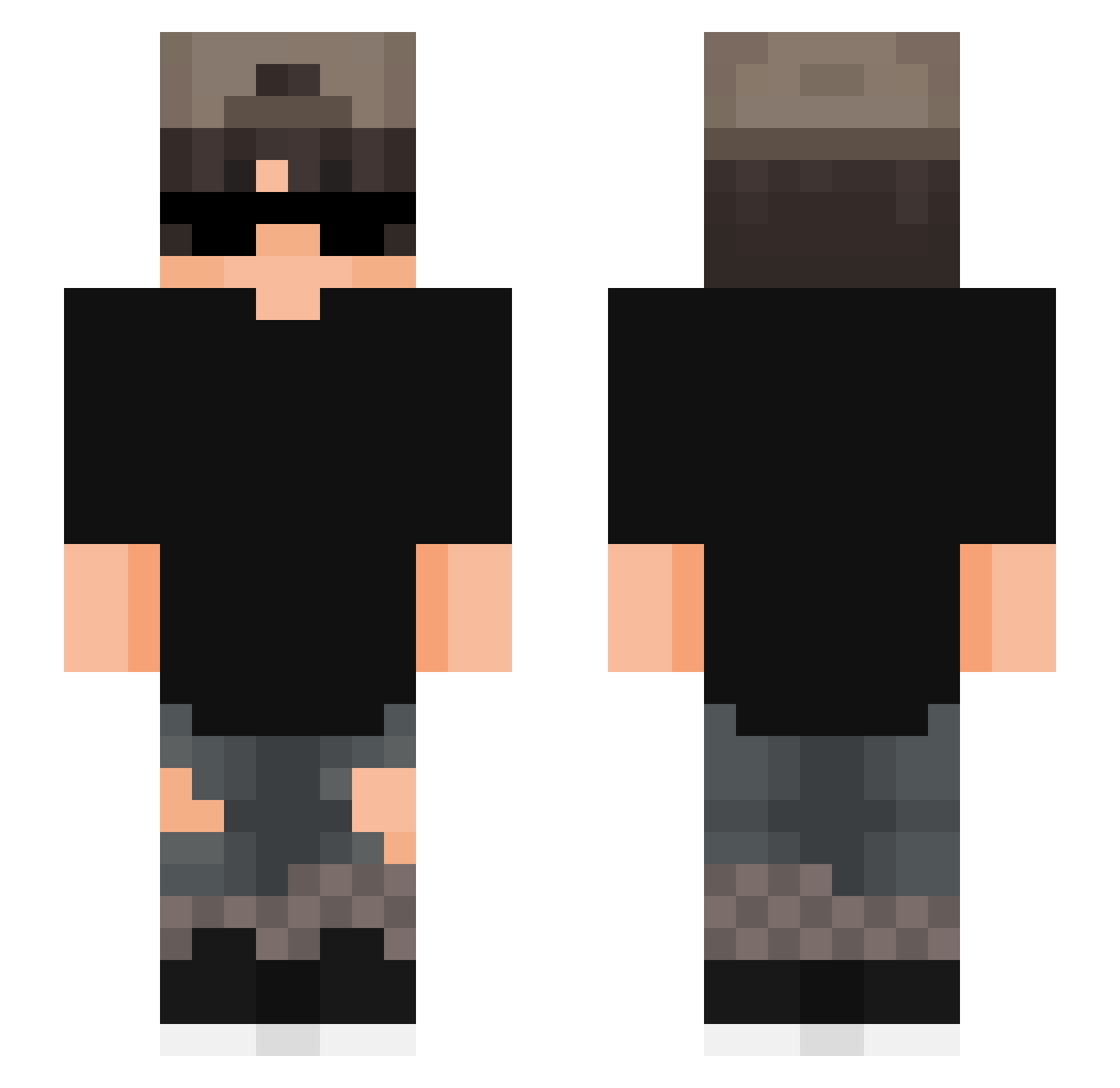 Sceresik Minecraft skin, front and back view