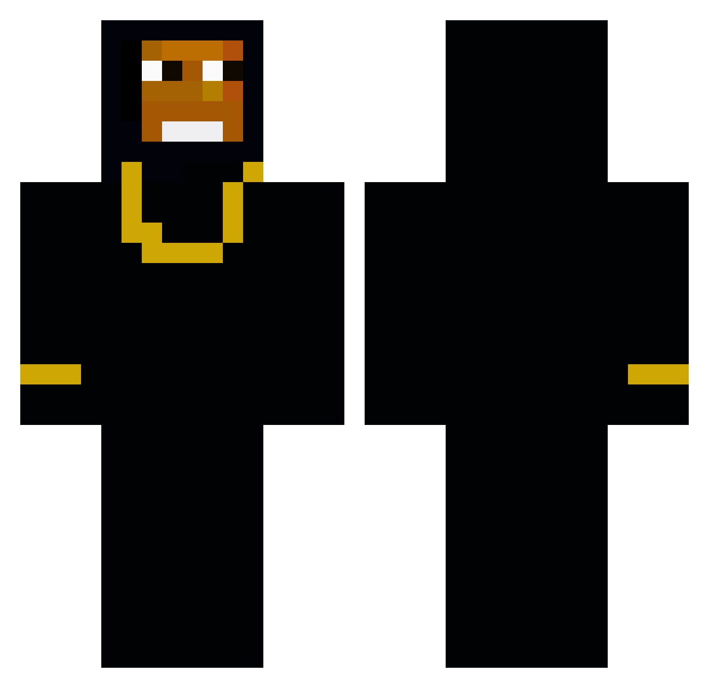 NYJAYYS Minecraft skin, front and back view