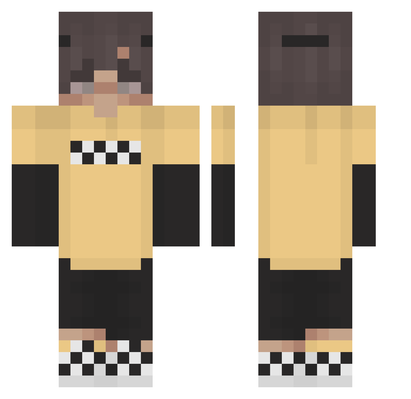 Eteer_123 Minecraft skin, front and back view