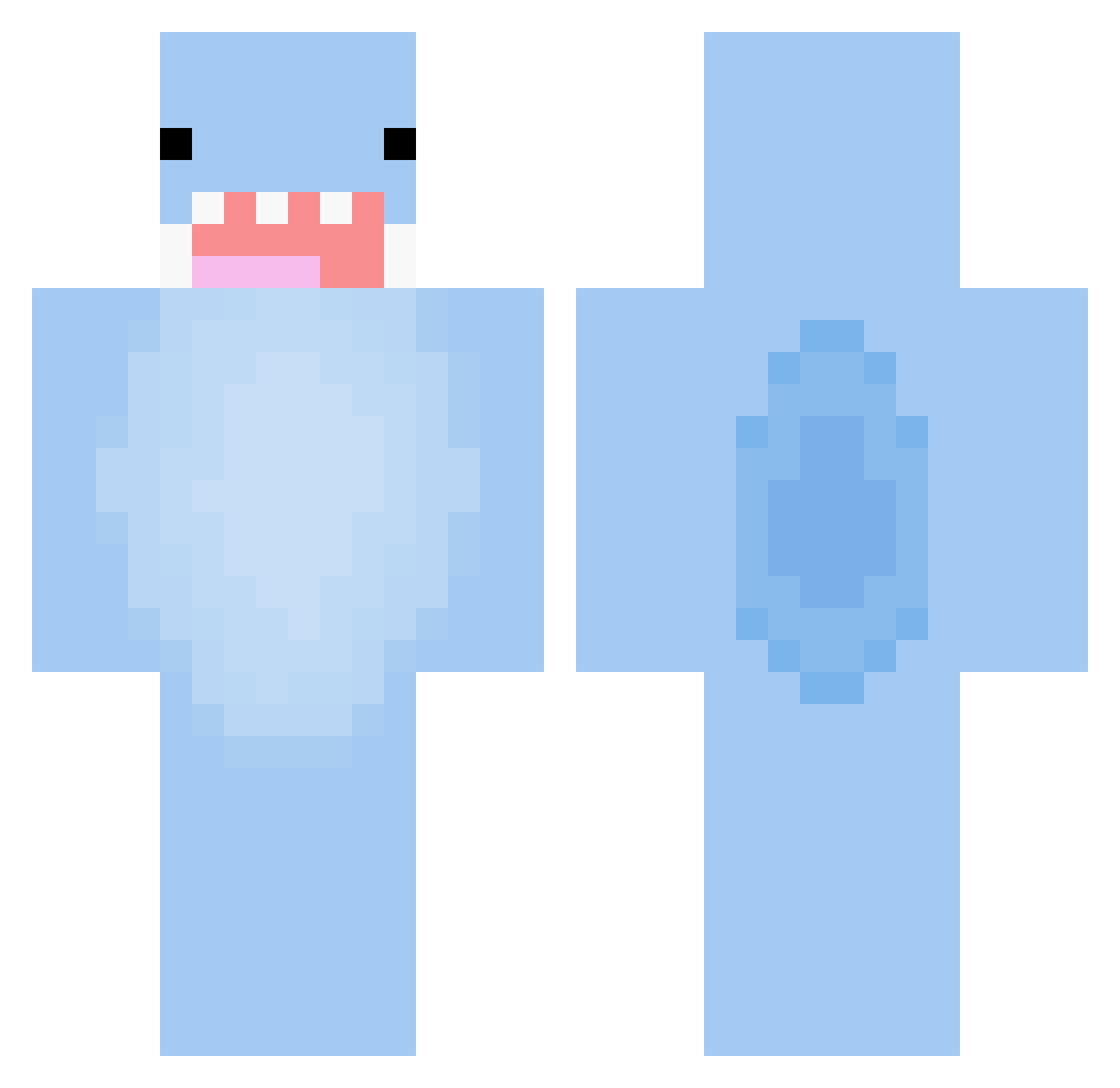 Isabelle_124 Minecraft skin, front and back view
