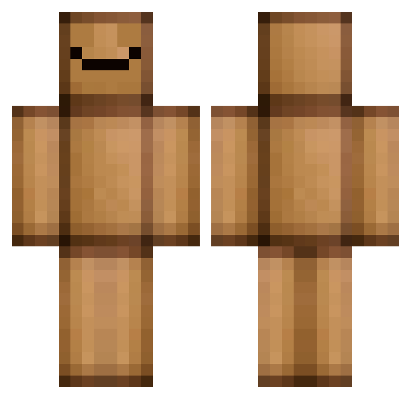 mitchinthebox Minecraft skin, front and back view
