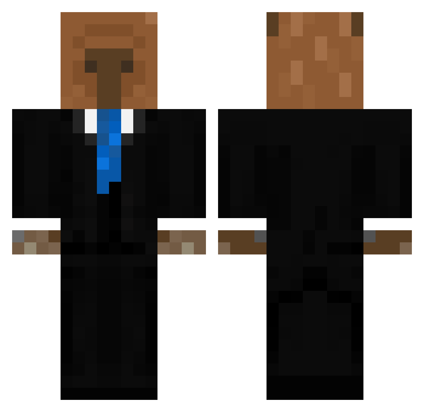 rocker2717 Minecraft skin, front and back view