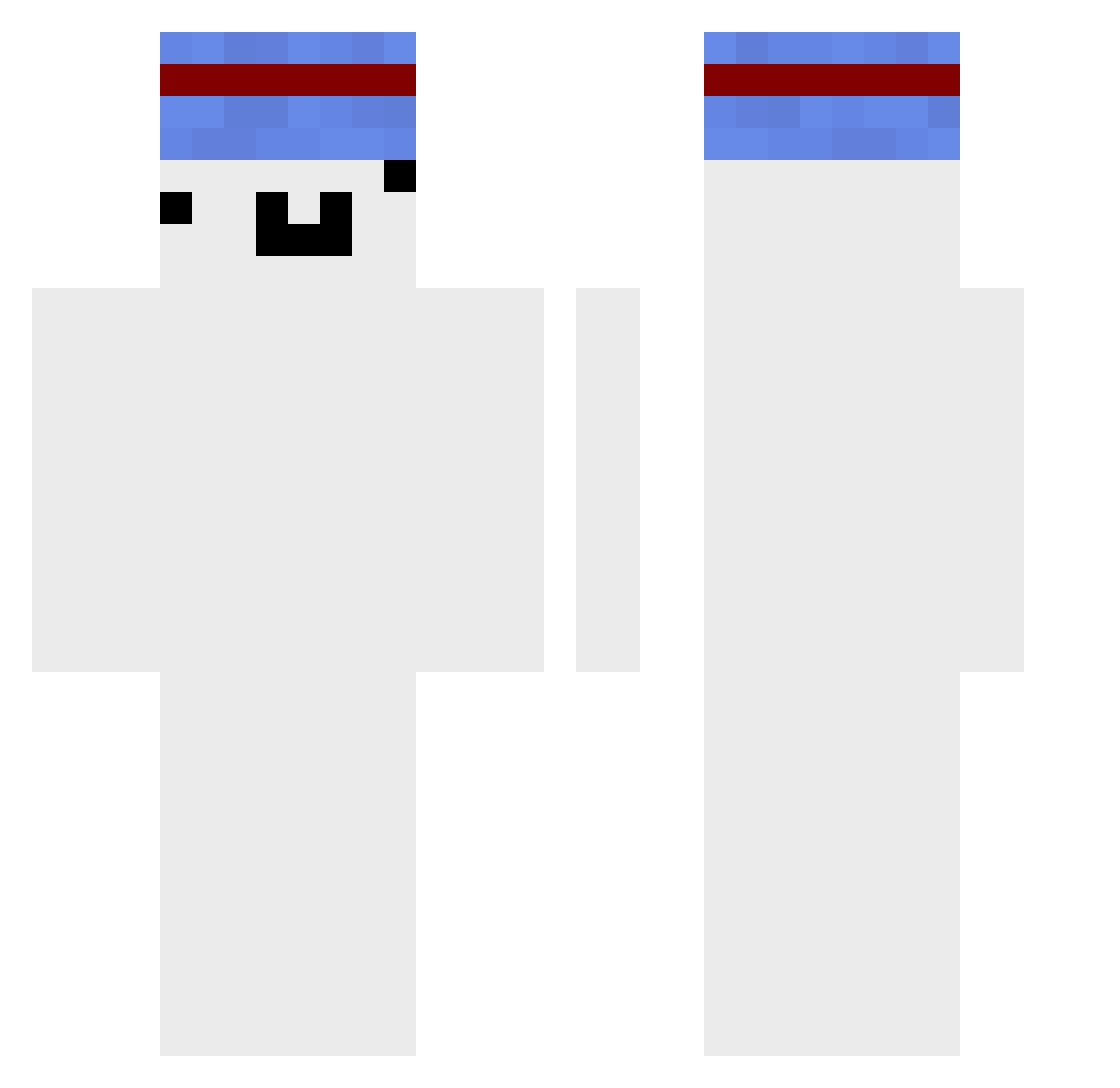 Raresss1337 Minecraft skin, front and back view