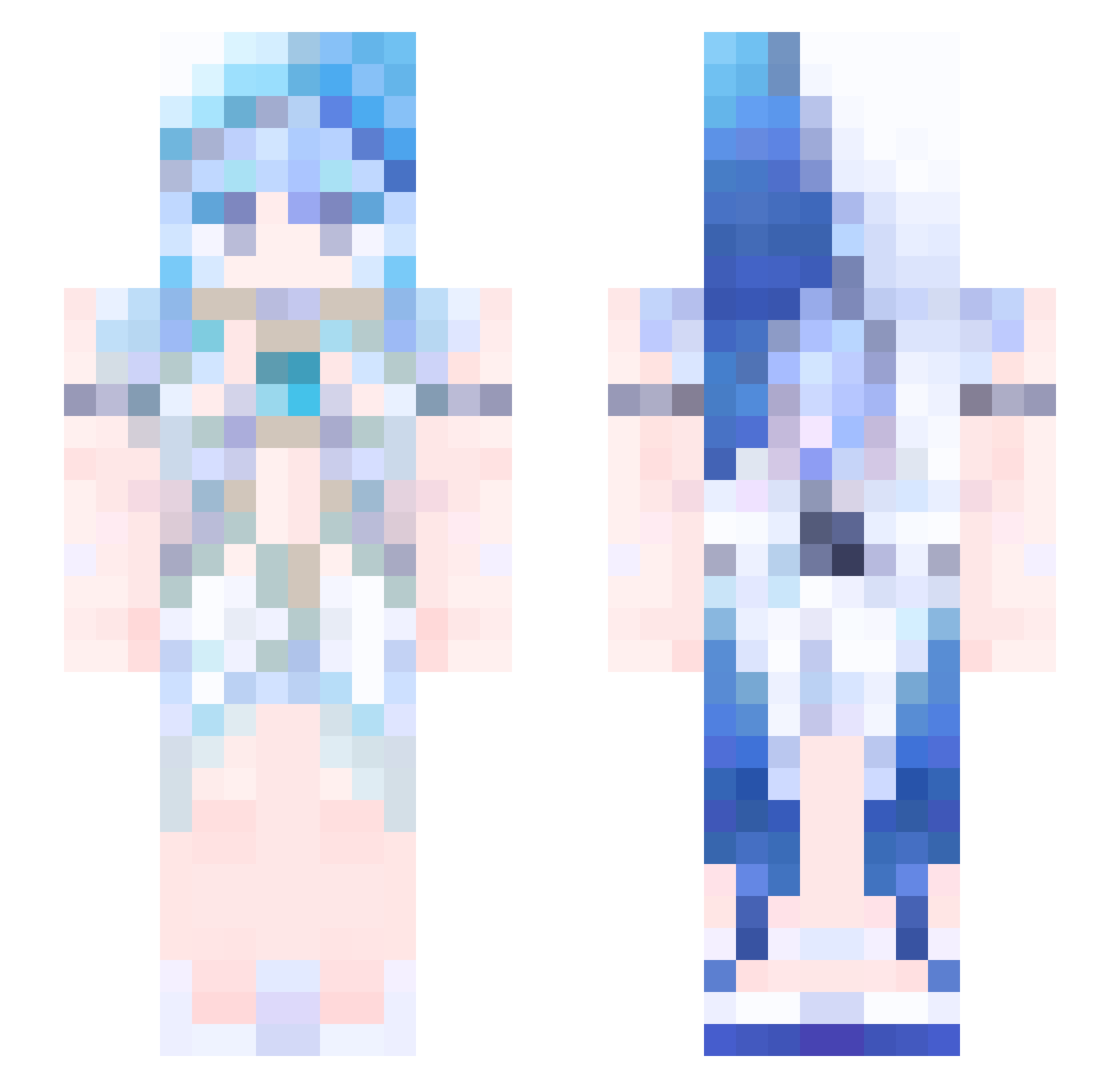 Tropweyk Minecraft skin, front and back view