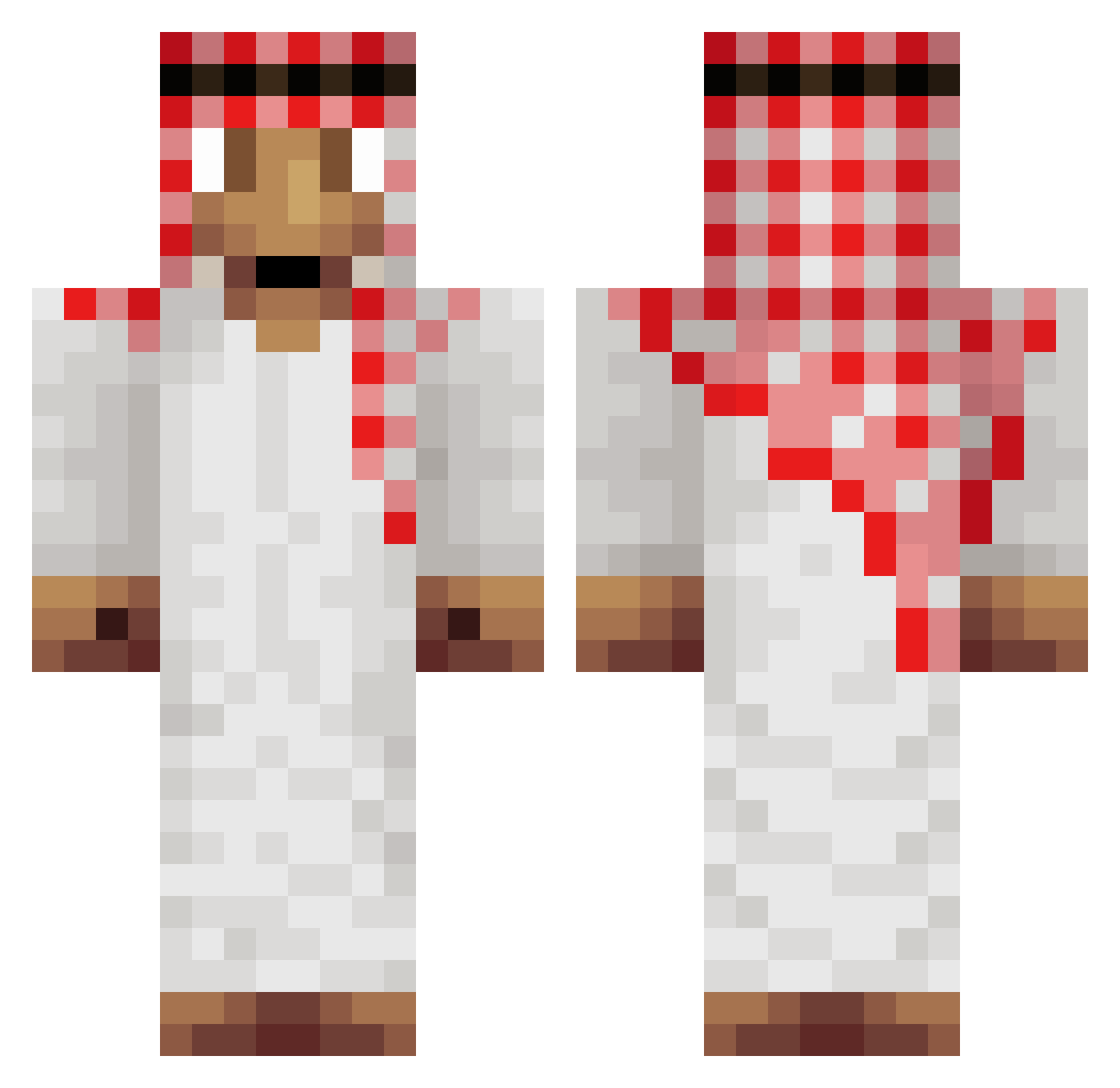 17not38 Minecraft skin, front and back view
