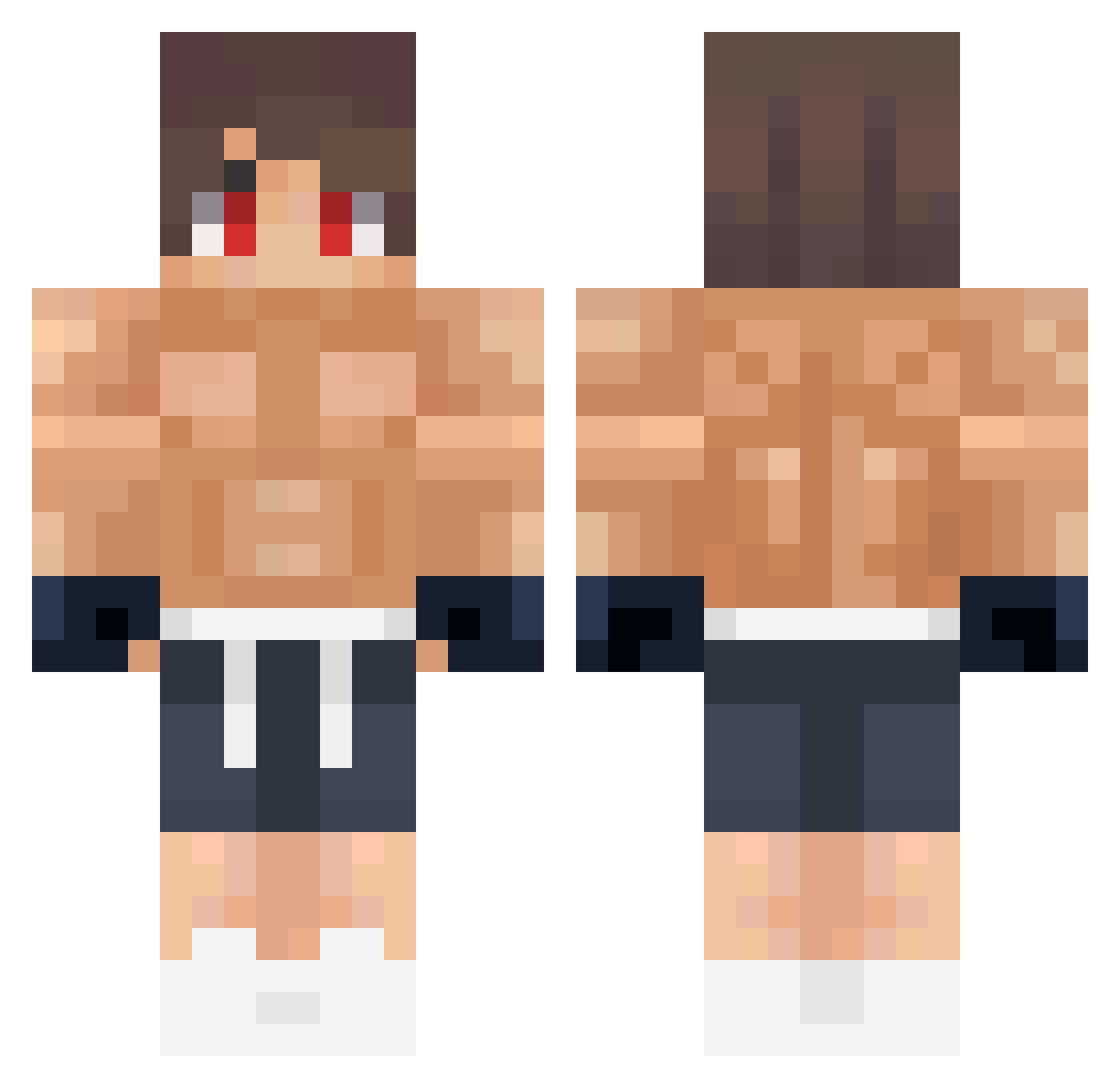 zZadrA Minecraft skin, front and back view
