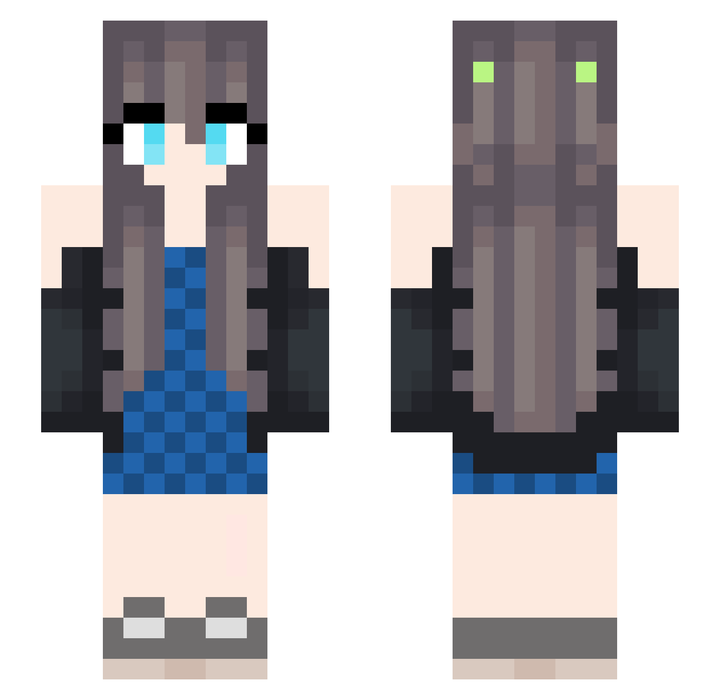 xXLemonFizzyXx Minecraft skin, front and back view