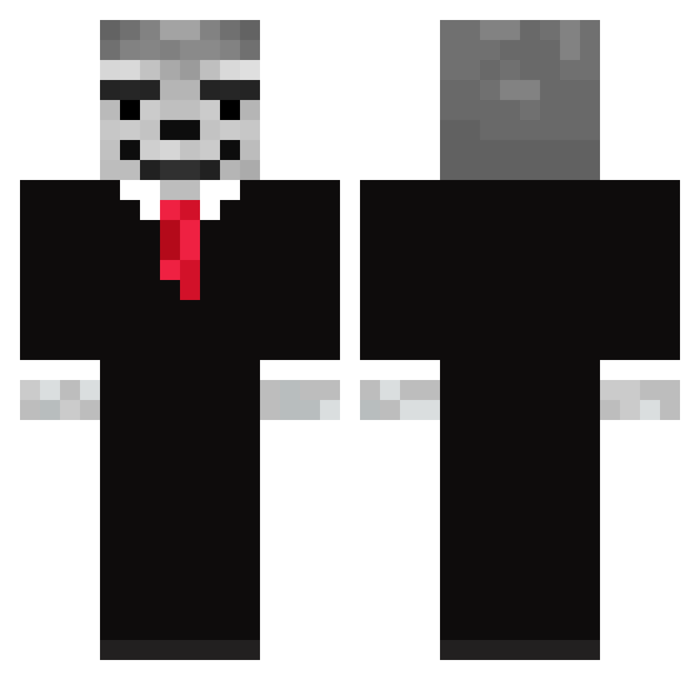 sovolo Minecraft skin, front and back view