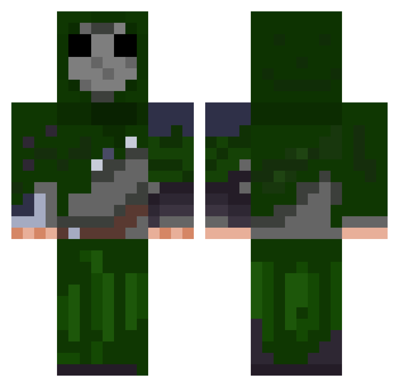 Indi_vidu0 Minecraft skin, front and back view