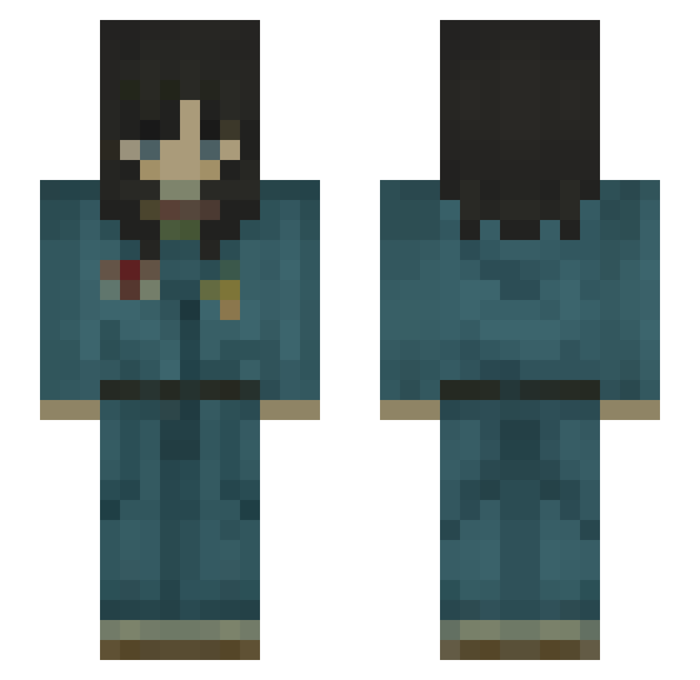 RenQuo Minecraft skin, front and back view