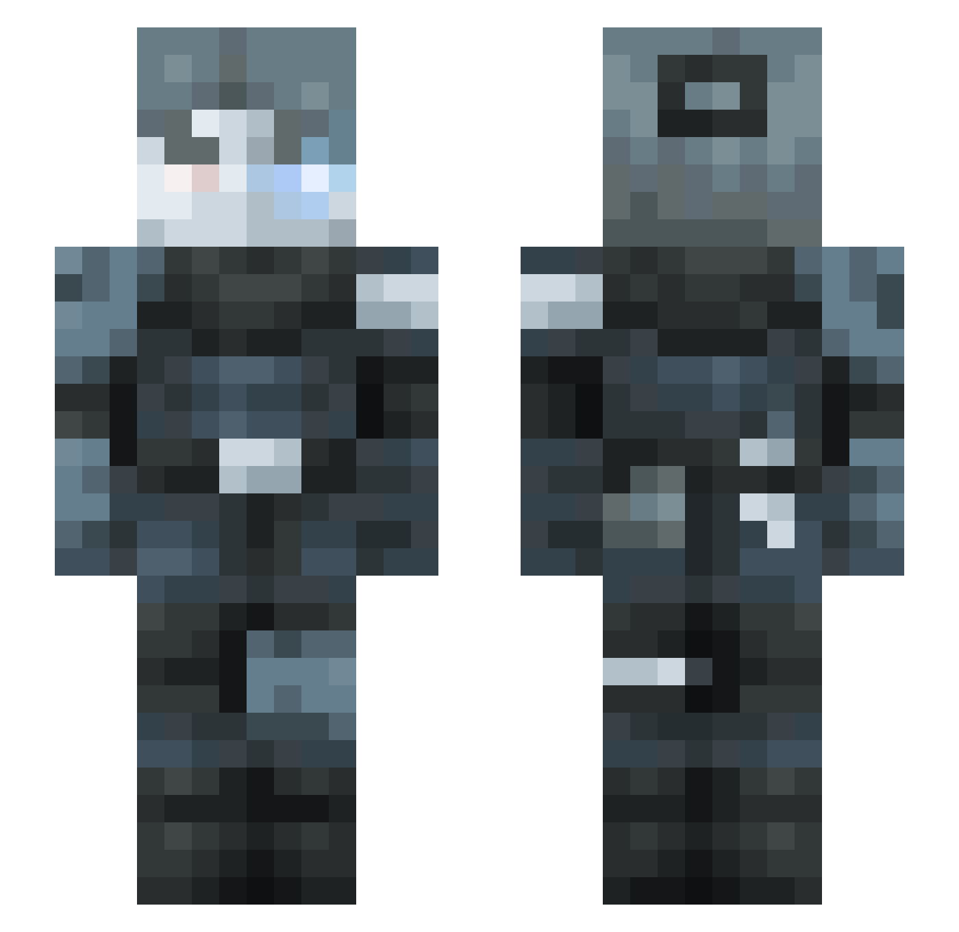 Sythraaaa Minecraft skin, front and back view