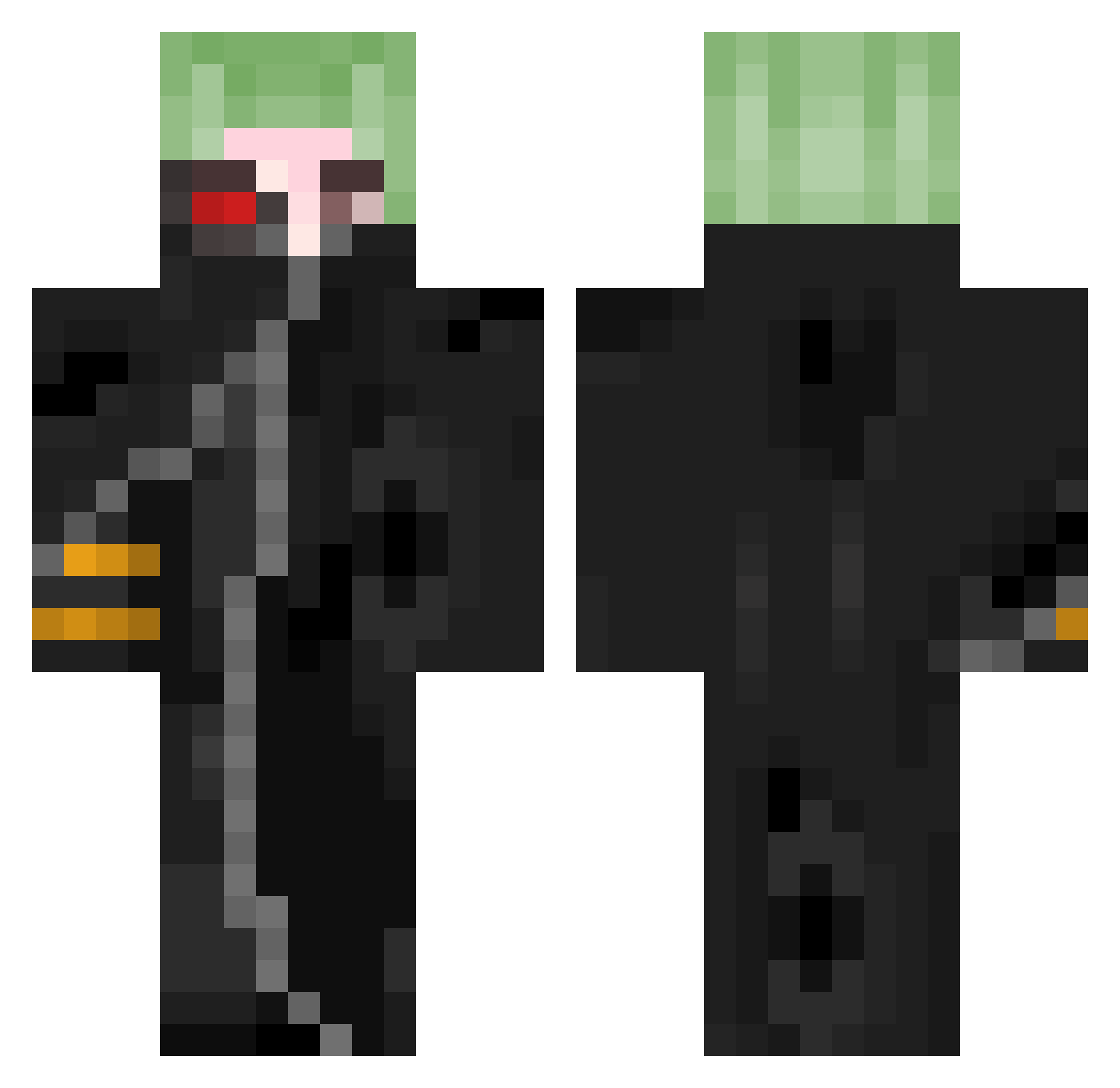 BNH4 Minecraft skin, front and back view