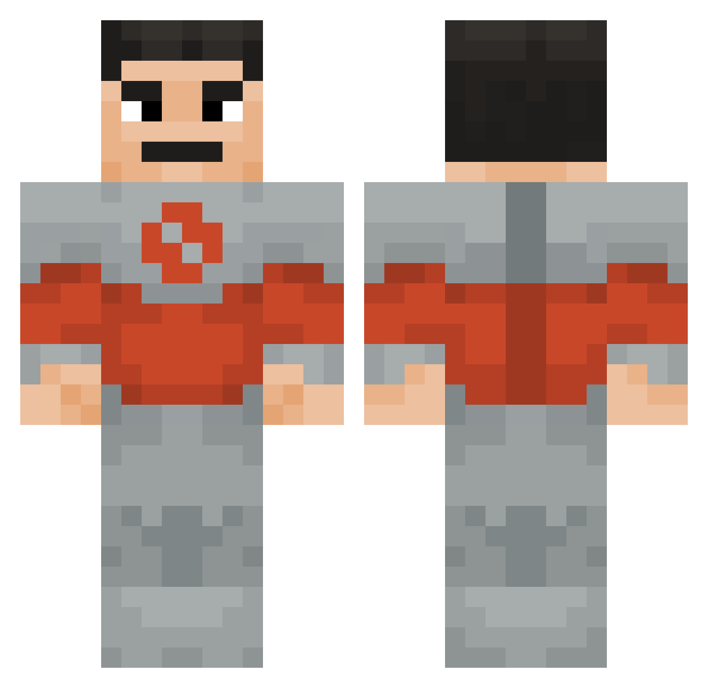 EdyRL Minecraft skin, front and back view